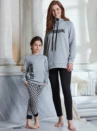 Anne Kiz Pijama Kombini Annekizpijama Annekizkombin Kombinpijama Annekizpijama Moda Stilleri Pijama Taytlar