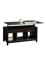 Walnut medium rectangle wood coffee table with lift top. Sauder Edge Water Lift Top Coffee Table Estate Black Office Depot