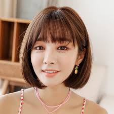Here are flattering hairstyles to help your primary focus when styling your hair should be to add length to your face. Wig Female Short Hair Round Face Bobo Korean Bobo Head Repair Face Fluffy Natural Shoulder Hairstyle Female Net Red Clavicle Hair Shopee Singapore