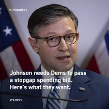 Speaker Mike Johnson has only nine working days left for lawmakers to  figure out government funding before the shutdown deadline — and he'll  almost certainly need House Dems' support to pass it.