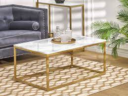 Couchtisch beistelltisch accent 100x35 cm marmor gold. Couchtisch Weiss Gold Marmor Optik Rechteckig 60 X 100 Cm Delano Mobel Lampen Accessoires Bis Zu 70 Gunstiger Avandeo
