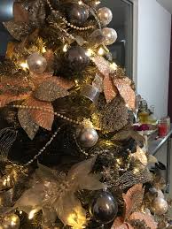 Black And Rose Gold Christmas Tree Christmas Tree Black Rose Gold Flowers Perls Rose Gold Christmas Tree Rose Gold Christmas Gold Christmas Tree