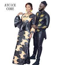 Vous cherchez un modèle broderie bazin riche pour vous donner des idées dans vos travaux de broderies ? Robe Africaine En Bazin Pour Homme Et Femme Tenue Avec Motif De Broderie Style Pour Couple Aliexpress