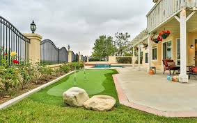 Vinyl backing keeps mat in place. 27 Golf Backyard Putting Green Ideas Designing Idea