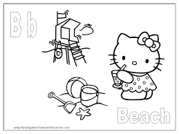 Coloring pages hello kitty beach free to print. Free Hello Kitty Coloring Pages