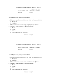 Search for attention deficit hyperactivity disorder. Doc Soal Ujian Semester I Madrasah Aliyah Mata Pelajaran Al Qur An Hadis Kelas I Satu Umar Usman Academia Edu