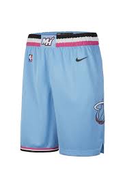 Miami heat pink basketball shorts. Nba 2019 20 City Edition Swingman Shorts Mens Blue Stateside Sports