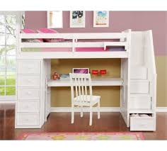 This dhp loft bunk bed has a desk on one side and three large shelves on the other side, which ar. Loft Beds Factory Bunk Beds
