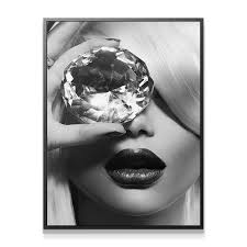 Looking Glass - Black Framed Canvas / 12 x 18
