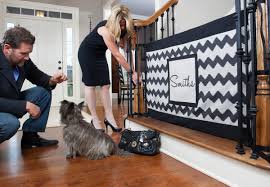 Best baby gates for bottom of stairs. The Stair Barrier A Better Option For The Bottom Of The Stairs My Brown Newfies