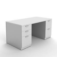 Currency 5 Drawer Desk 30 X 60 Inch Arctic White Desk Executive Desk Desk With Drawers