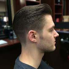 This Is A Classic Pompadour Haircut We Took His Hair Aggressively Short At The Sides And Back Mens Hairstyles Pompadour Medium Hair Styles Pompadour Haircut