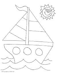 Apart from being a transport medium, boats… Yacht At Sea Coloring Page For Kindergarten Coloring Pages Printable Com