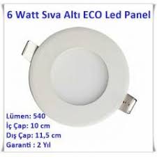 6 Watt Siva Alti Yuvarlak Eco Led Panel Beyaz Isik Led Ebay Elektronik