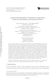 I recommend traders to browse through. Pdf Acoustic Metamaterials A Potential For Cabin Noise Control In Automobiles And Armored Vehicles