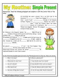 My Routine Simple Present Tense Simple Present Tense Simple Present Tense Worksheets English Lessons