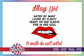 Download May Girl Birthday Lips Graphic By Ssflower Creative Fabrica SVG Cut Files