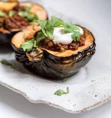 Smoky Chocolate Lentil Stuffed Acorn Squash Recipe Acorn Squash Lentils Vegan Food