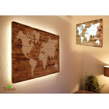 Wandbild led winterdämmerung beleuchtet deko bild druck weihnachten leinwand. Weltkarte Auf Holz Mit Led Beleuchtung Wandbild