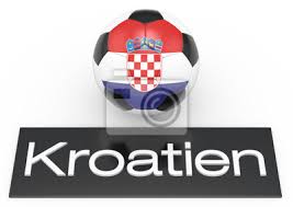 Logo und kit kroatien fußballnationalmannschaft. Fussball Mit Flagge Kroatien Deutsche Version Version 1 3d Rendering Wandposter Poster Meisterschaft Kroatien Fussball Myloview De