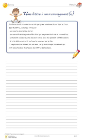 Lettre A Ton Enseignant E Tresors De Charlemagne Teaching French French Language Lessons French Education