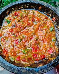 Sambal is a chili sauce or paste, typically made from a mixture of a variety of chili peppers with secondary ingredients such as shrimp paste, garlic, ginger, shallot, scallion, palm sugar, and lime juice. 5 Resep Sambal Pedas Namun Sangat Enak Aroma Rasa