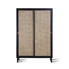 Learn more about vuue on our blog. Hkliving Webbing Sliding Door Cabinet Black