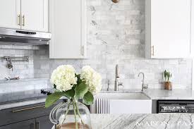 gray and white and marble kitchen