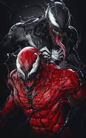Both these characters are amorphous extraterrestrial parasites; Artstation Venom X Carnage X Antivenom Abrar Khan Marvel Spiderman Art Carnage Marvel Venom Comics