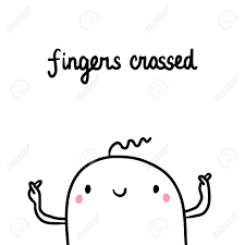 Fingers crossed icon, cartoon style. Fingers Crossed Hand Drawn Illustration With Cute Marshmallow Royalty Free Cliparts Vectors And Stock Illustration Image 124843543