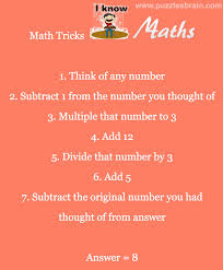 Math may feel a little abstract when they're young, but it involves skills t. Best Math Tricks Ever Puzzles Riddles And Brainteasers