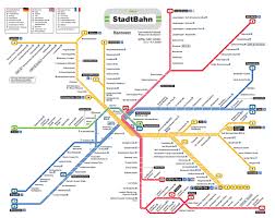 Hannover Stadtbahn Liniennetzplan S Bahn U Bahn