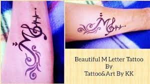 Alphabet mehndi designs tattoos // english letter m, p mehndi design tattoo. Beautiful M Letter Tattoo By Tattoo By Kk