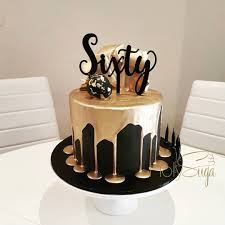 Black And Gold Birthday Cake For Man Pin On Cakes