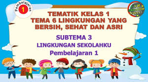 Tematik kelas 1 tema 6. Kelas 1 Tematik Tema 6 Subtema 3 Pembelajaran 1 Lingkungan Yang Bersih Sehat Dan Asri Youtube