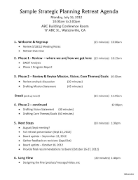 Strategic Planning Retreat Agenda Template Agenda Template Strategic Planning Agenda