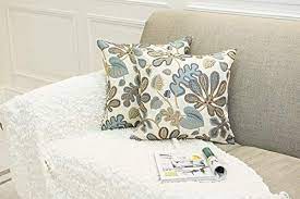Plush soft cotton wash cloth in charleston (set of 4). Mika Home Set Of 2 Jacquard Tropical Leaf Pattern Throw Pillow Covers Decorative Pillowcase 20x20 Inches Blue Cream Pricepulse