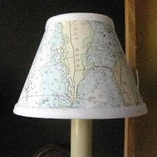Chandelier Sconce Shades Nautical Chart Lampshades In 2019