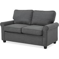 Mainstays Traditional Loveseat Sleeper With Memory Foam Mattress Gray Walmart Com In 2020 Loveseat Sleeper Love Seat Traditional Loveseat