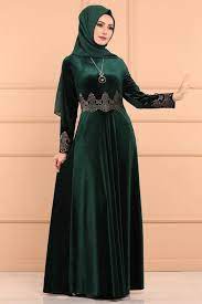 Modaselvim Elbise Varakli Kadife Abiye Ech7241 Zumrut The Dress Elbise Aksamustu Giysileri