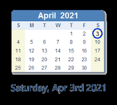 April 2021 calendar in ms word format. April 3 2021 History News Top Tweets Social Media Day Info
