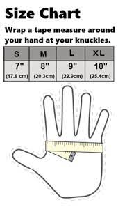 9 11 9 to 13 : Size Chart Sizing Faqs Free The Powder Gloves