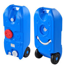 Portable water tank with pump for camping. 10 5 Gal Portable Wheeled Water Tank Travel Camping Blue