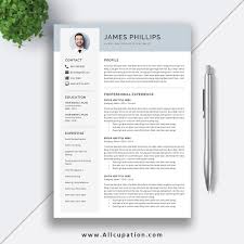 Never fold resume paper, and be consistent in using the same paper and formatting for cover letters and references too. Simple Professional Resume Template 2021 Modern Cv Template Word Resume Cover Letter References Instant Download Mac Pc James Allcupation Optimized Resume Templates For Higher Employability