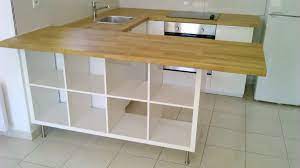 separation de cuisine avec kallax kallax ilot de cuisine diy plan de travail cuisine