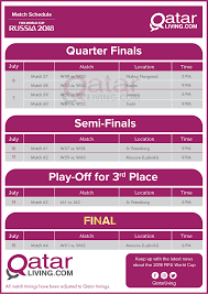 Fifa 2018 world cup is starting on the 14th june 2018 and ends on 15th july 2018. Download The 2018 Fifa World Cup Schedule Qatar Timings Qatar Living