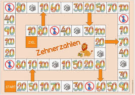 Spielfeld Die Zehnerzahlen Fur Daz Aktivitaten Fur Vorschulkinder Mathe Mathe Spiele