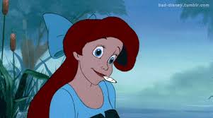 Because Ariel Looks Better With Red Eyes To Match Her Red Hair Disney Gif Disney Presents Disney Little Mermaids