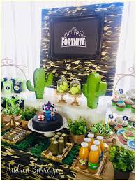 Fortnite Birthday Party Ideas Photo 7 Of 13 Birthday Party Candy Table 7th Birthday Party Ideas Birthday Party Planning