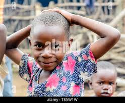 portrait of a smiling Malawian girl Stock Photo